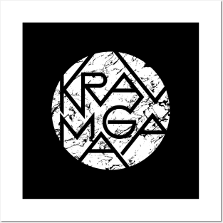 Krav Maga Distressed Sharp Lettering Posters and Art